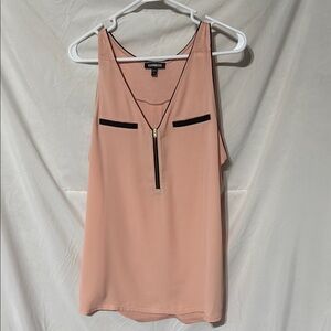 Express Women's Blush Tank Top with Zipper